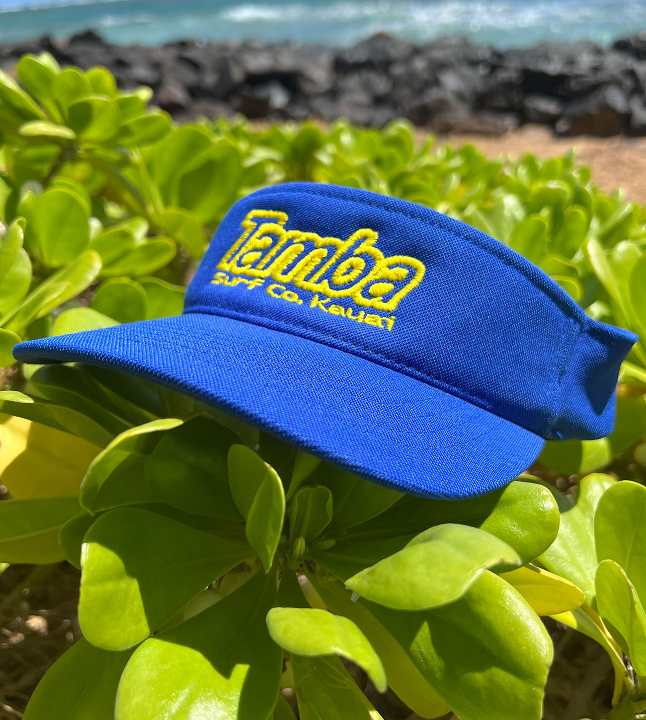 Surf Co Kauaʻi Visor - Royal/Yellow