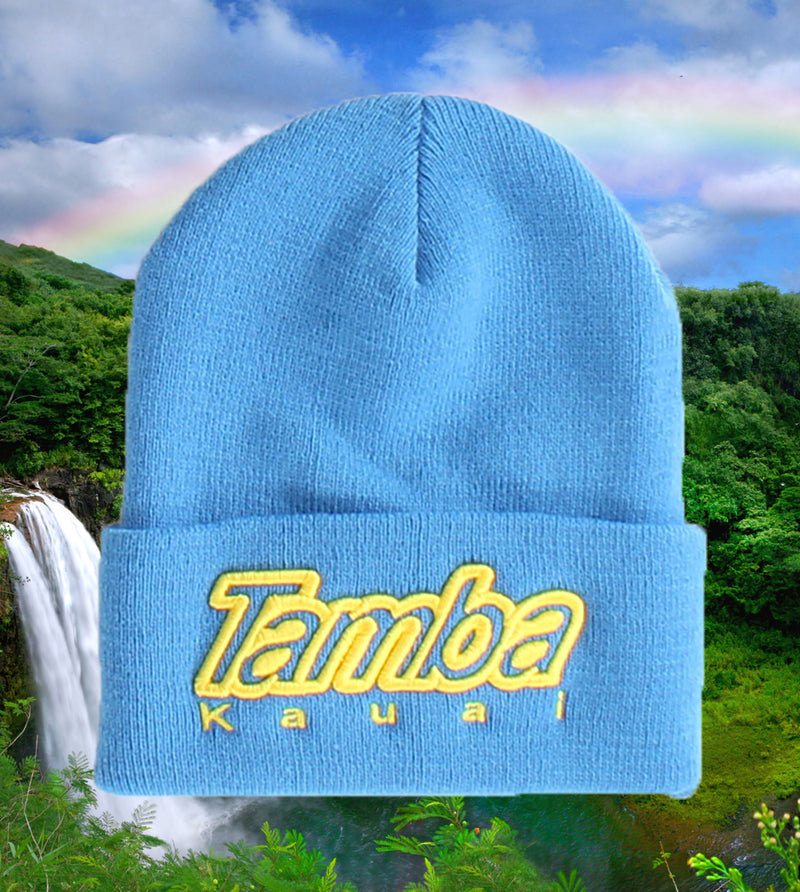 Tamba Kaua'i 3D Cuffed Beanie - Blue/Yellow