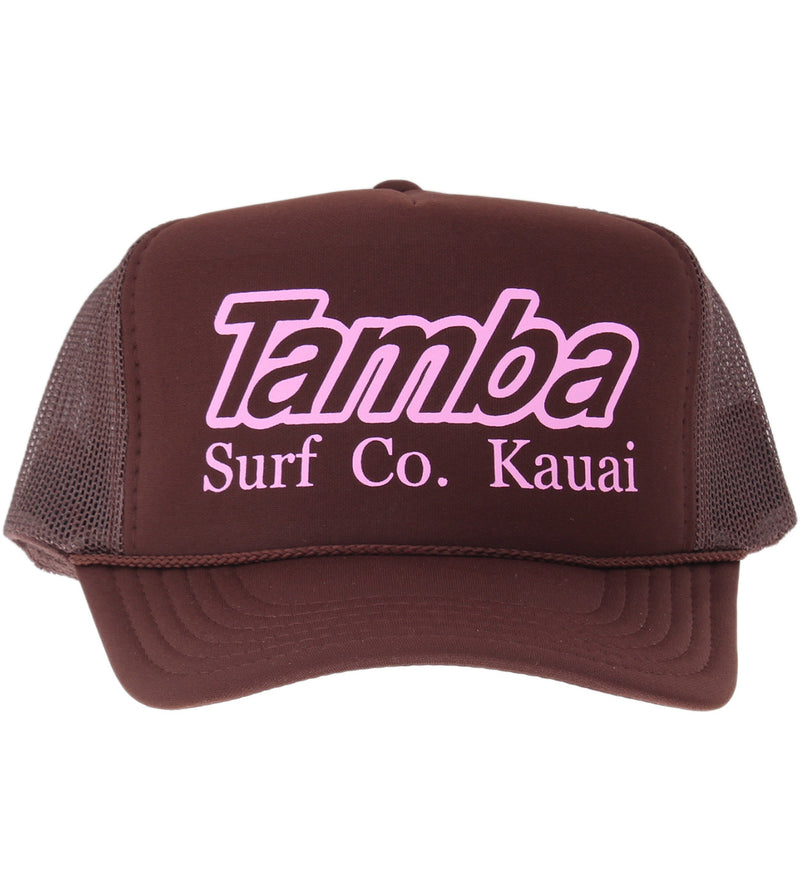 Surf Co Trucker Hat - Brown/Pink