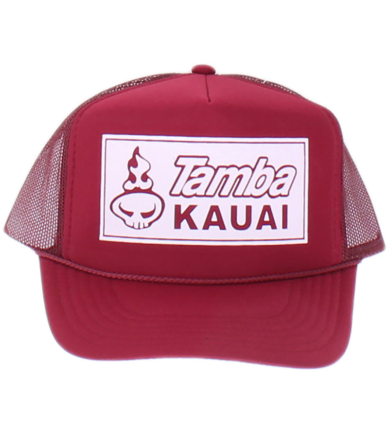 Patches Trucker Hat - Burgundy/White