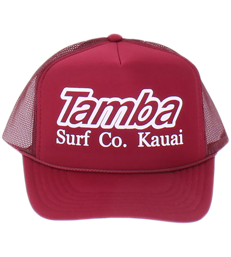 Surf Co Trucker Hat - Burgundy/White