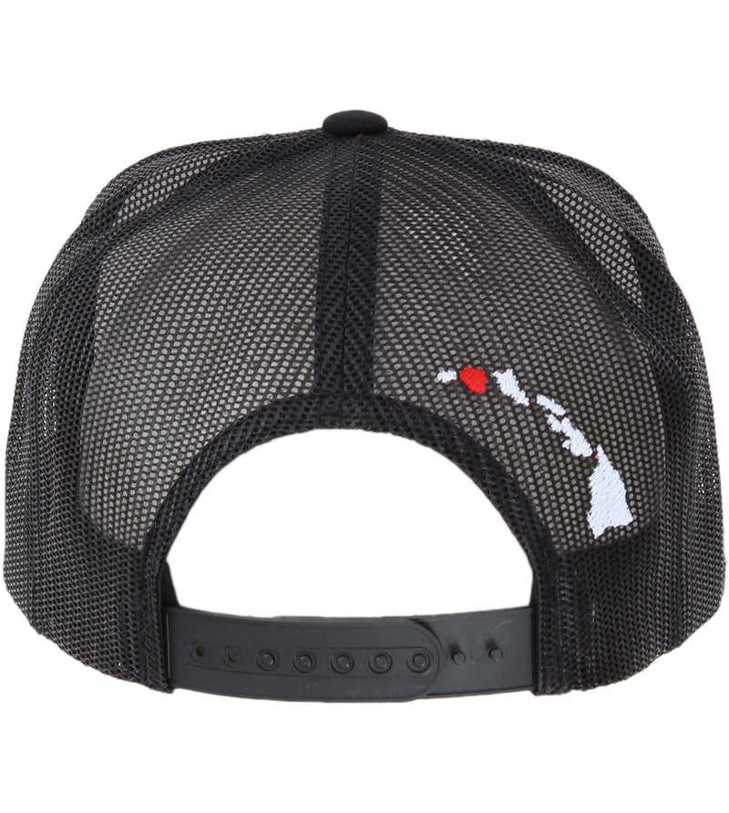 Classic Surf Co White-Front 3D Mesh Snapback Hat - Black/White