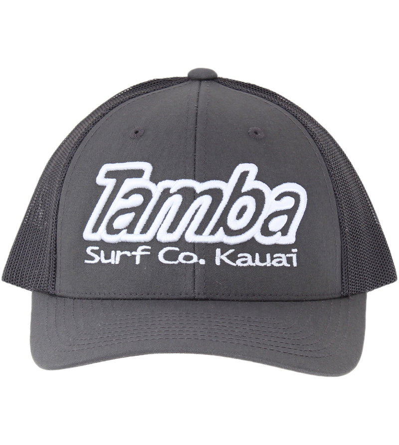 Classic Surf Co Low Profile 3D Curvebill Mesh Snapback Hat - Charcoal