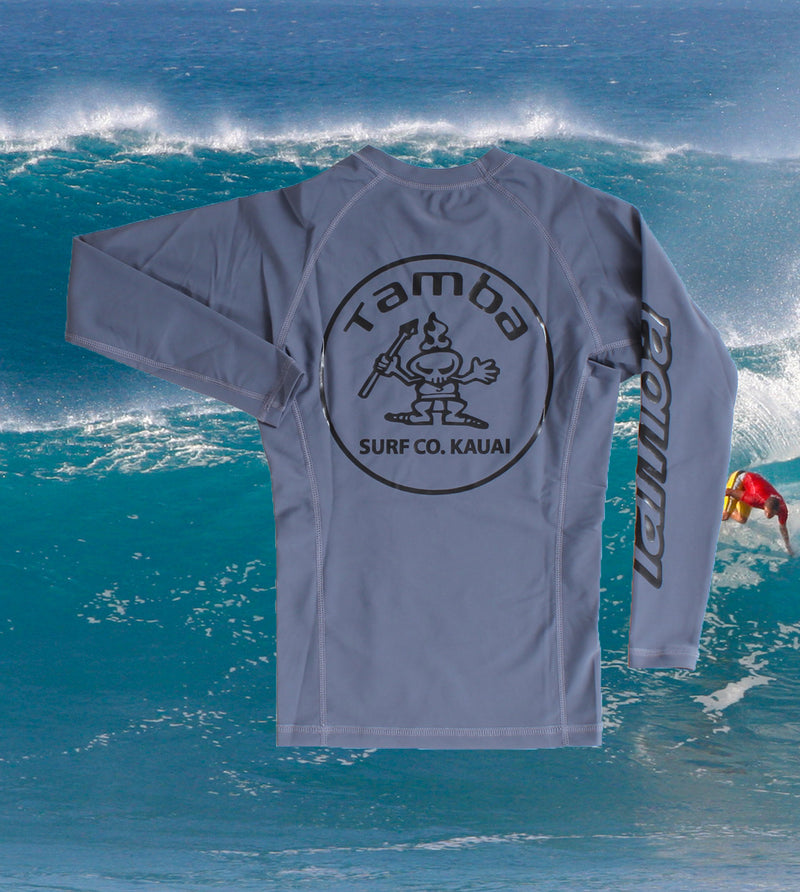 Stamp Rash Guard YOUTH Long Sleeve Shirt - Charcoal