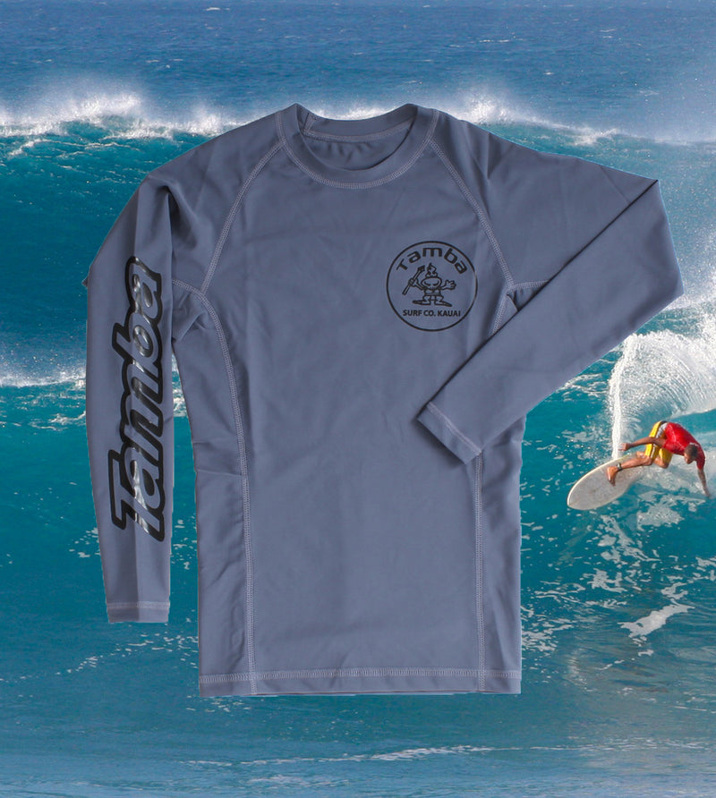 Stamp Rash Guard YOUTH Long Sleeve Shirt - Charcoal