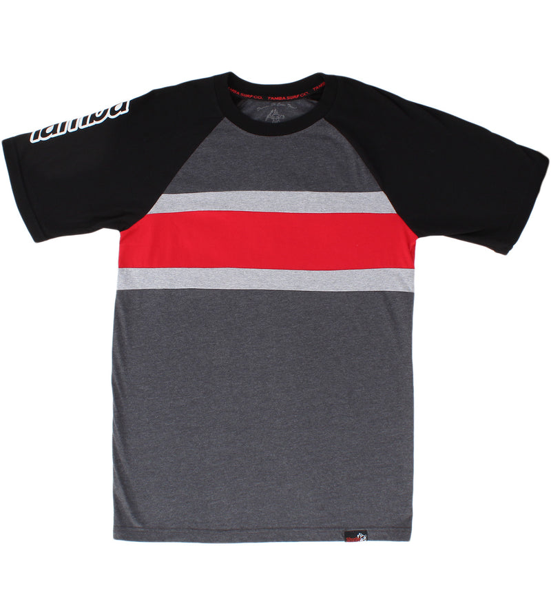 Retro Raglan Short Sleeve Shirt - Black
