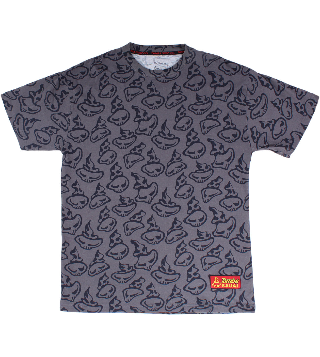 Swirly Short Sleeve Shirt - Dark Grey