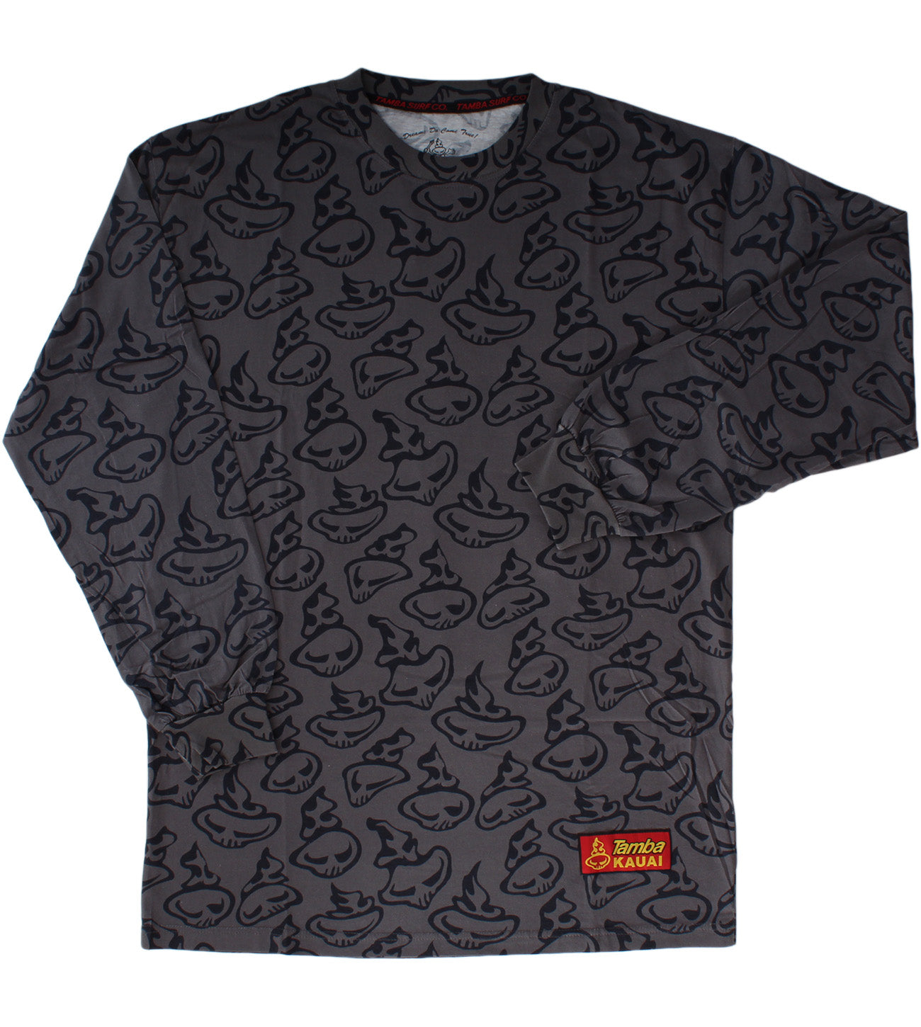 Swirly Long Sleeve Shirt - Dark Grey