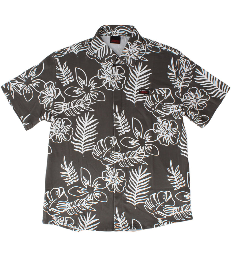 Flora Button Down Shirt - Dark Grey