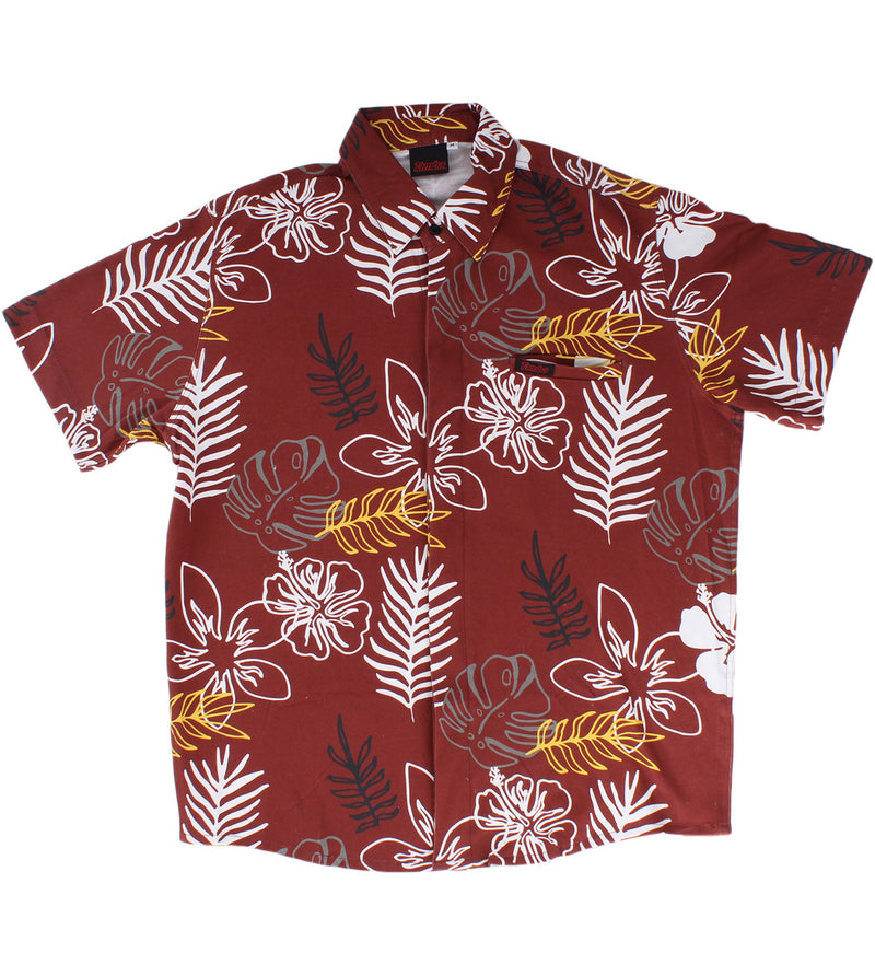 Flora Button Down Shirt - Maroon