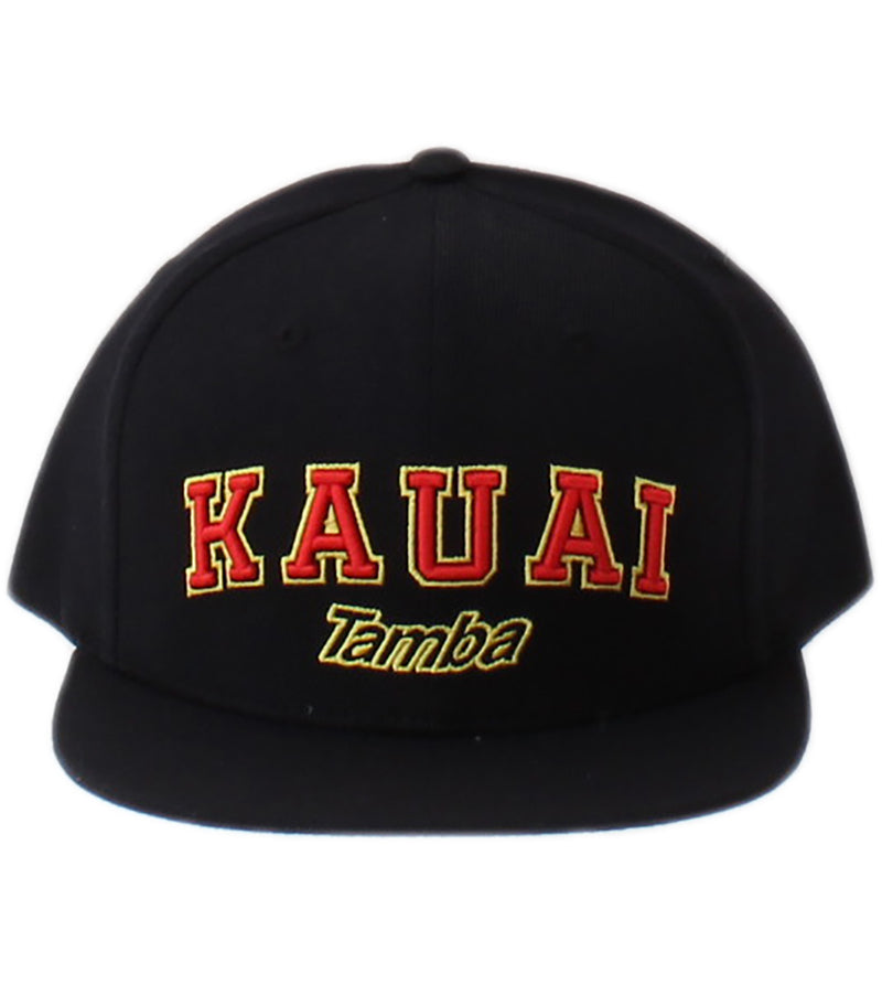 KAUAI 3D Snapback Hat - Black/Yellow/Red