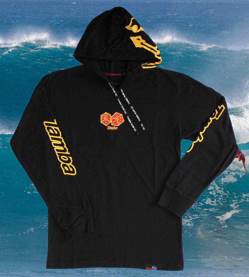 Roll Um Long Sleeve Hooded - Black