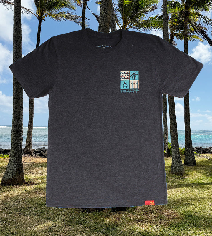 Four Square Soft Short Sleeve Shirt - Black Heather