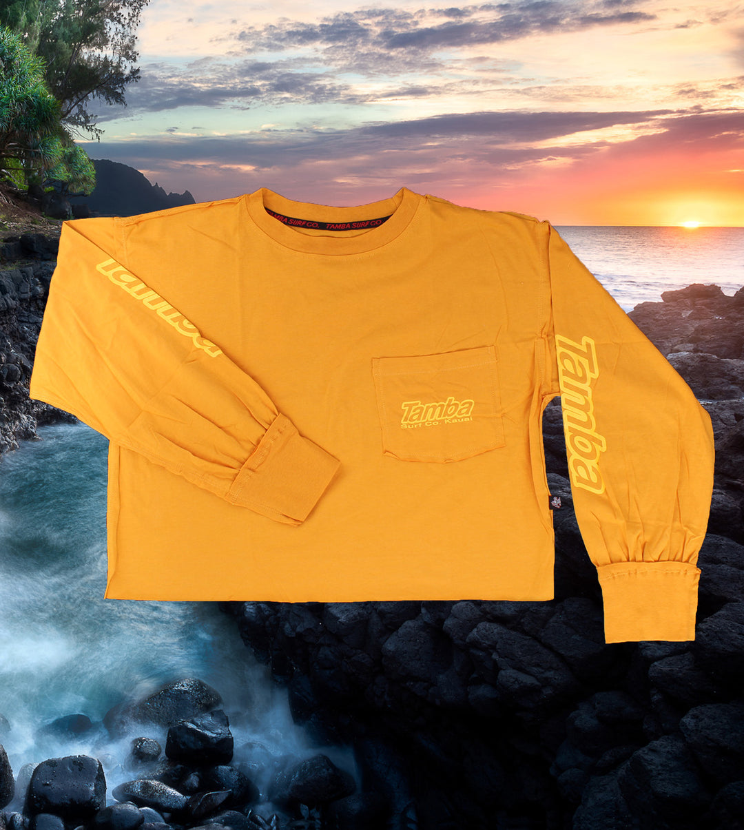 TSC Women's Long Sleeve Cropped Shirt - Sunkist Yellow