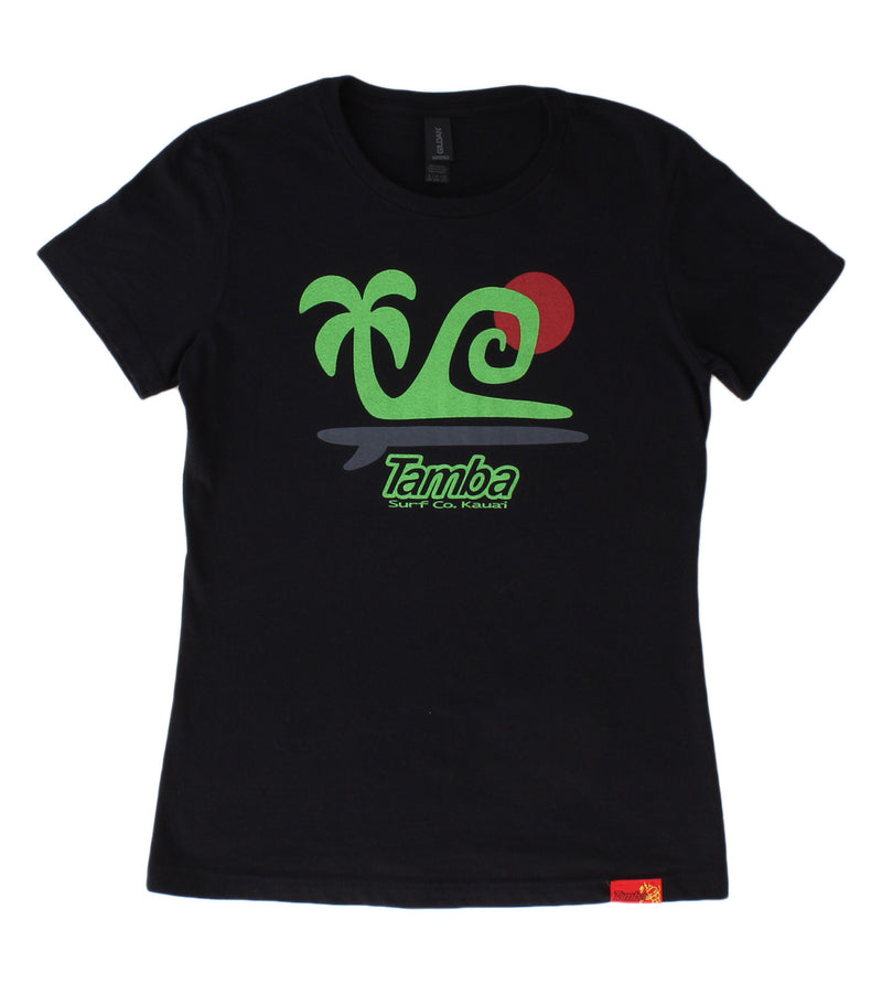 Zen Tropic Women's Short Sleeve Shirt - Black