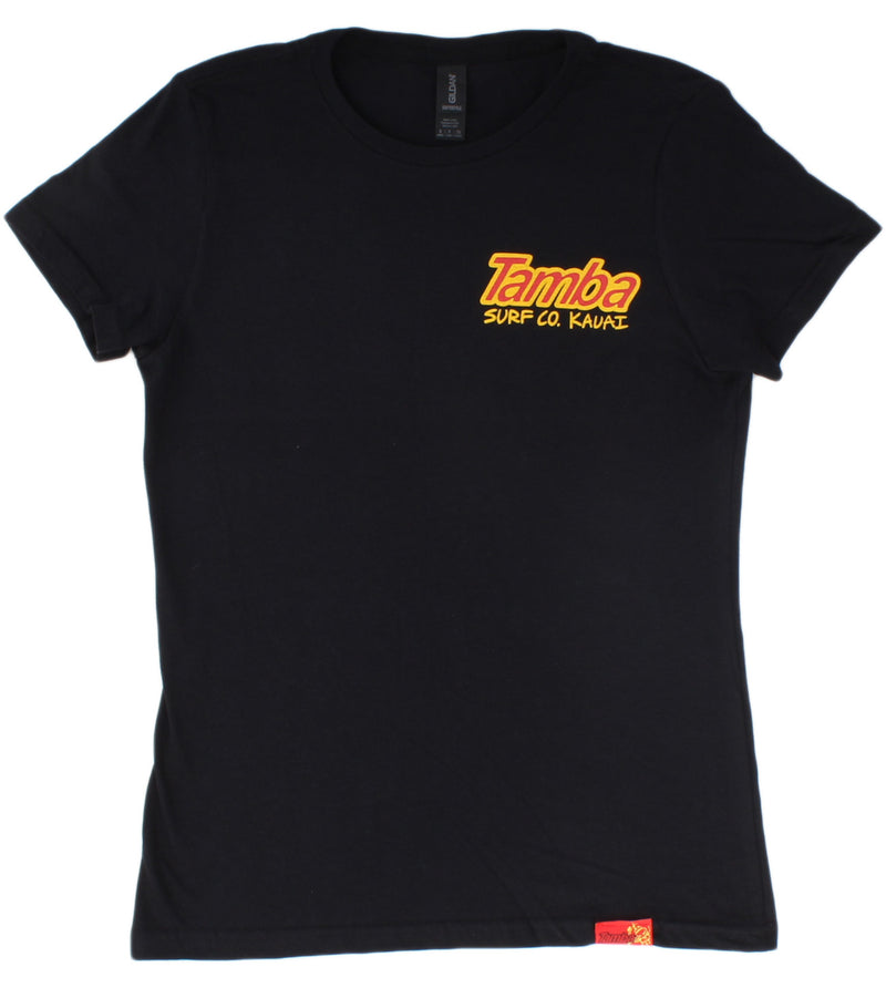 Kaua'i Homegrown Women's Short Sleeve Shirt - Black