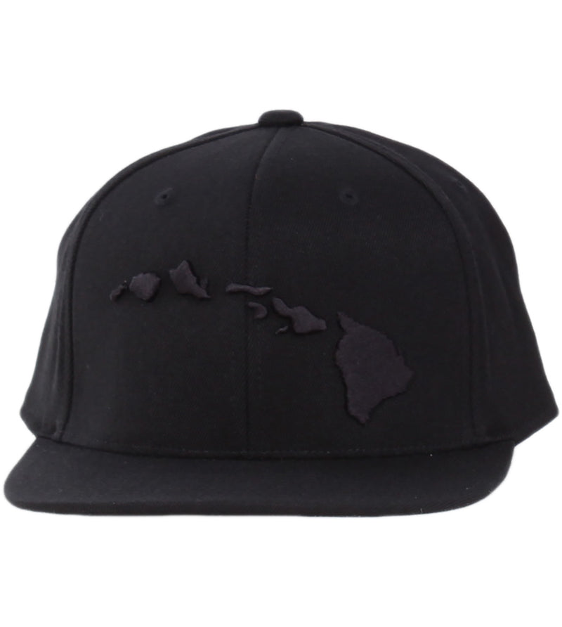 Hawaii Premium Snapback Hat - Black