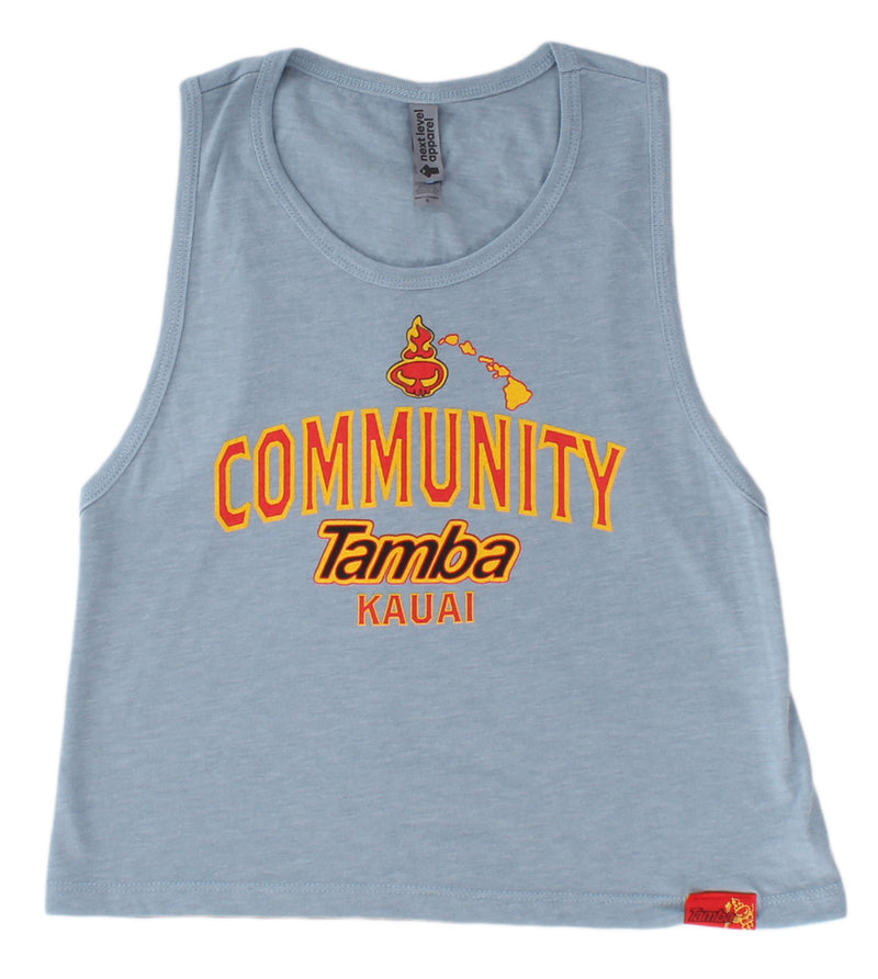 Community Women's Festival Cropped Tank Top Shirt - SW Denim