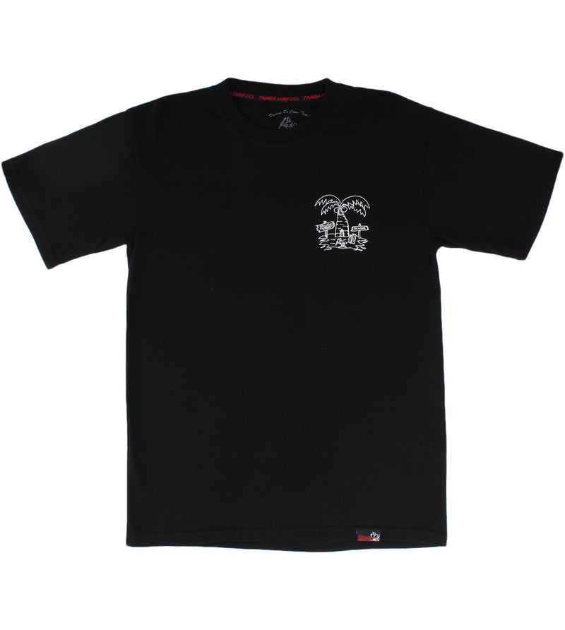 Surf Garden Short Sleeve Shirt - Black
