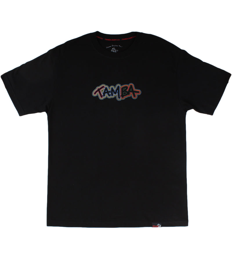 Stuzzy Neon Short Sleeve Shirt - Black