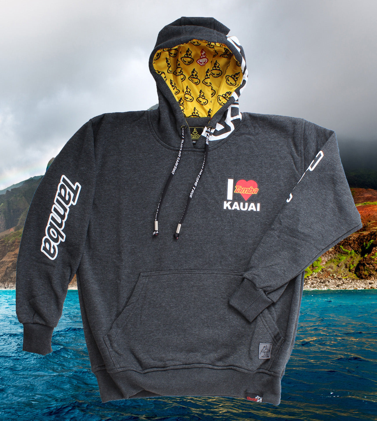I Heart Kauai Pullover Hoodie - Black Cloud