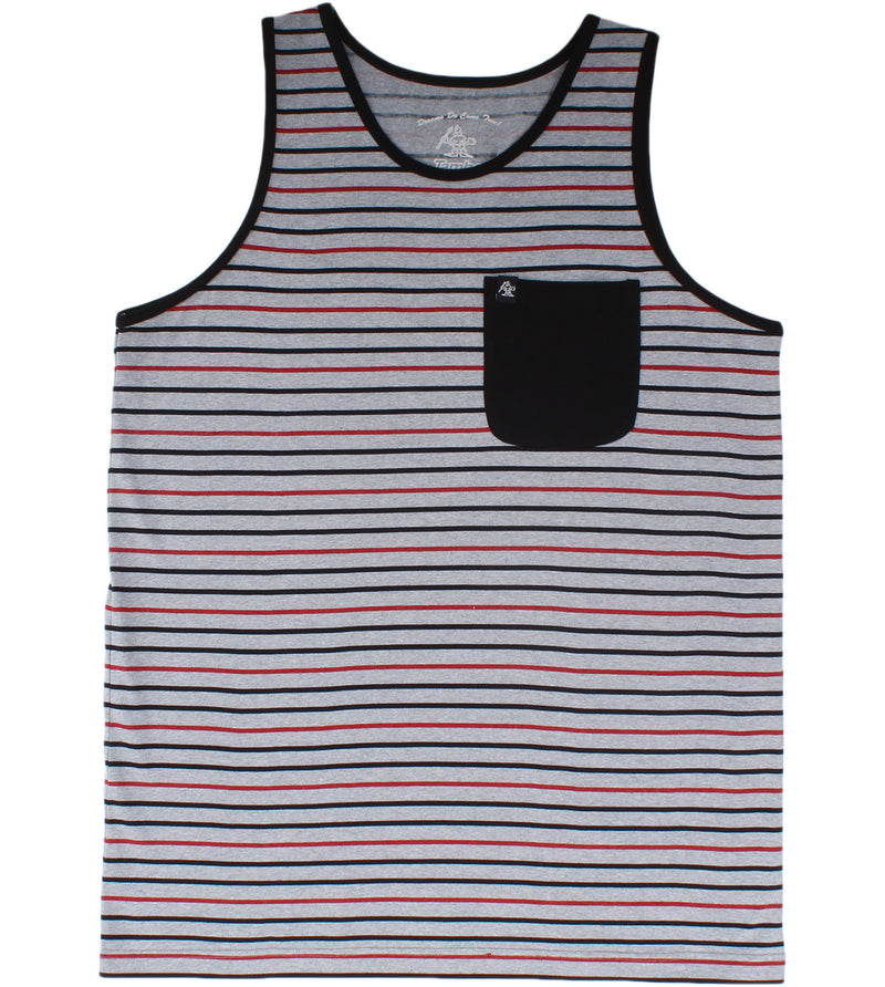 Horizons Tank Top Shirt - Grey/Red/Black