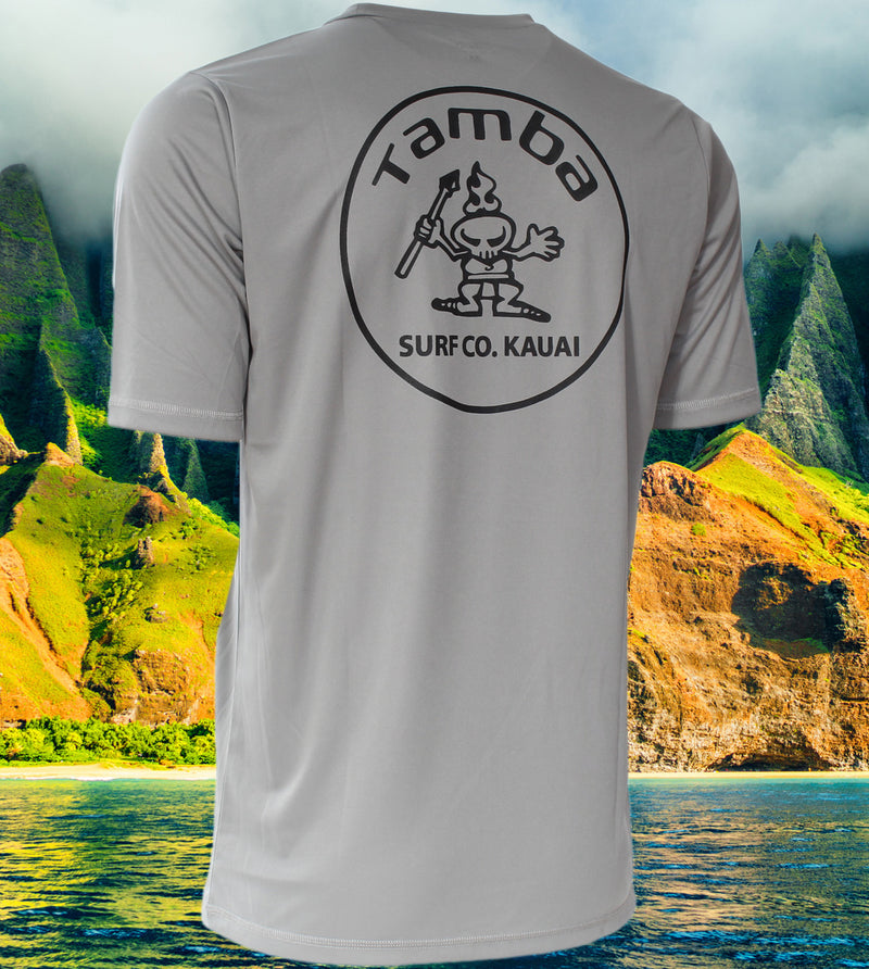 Stamp UV Short Sleeve Shirt - Light Grey