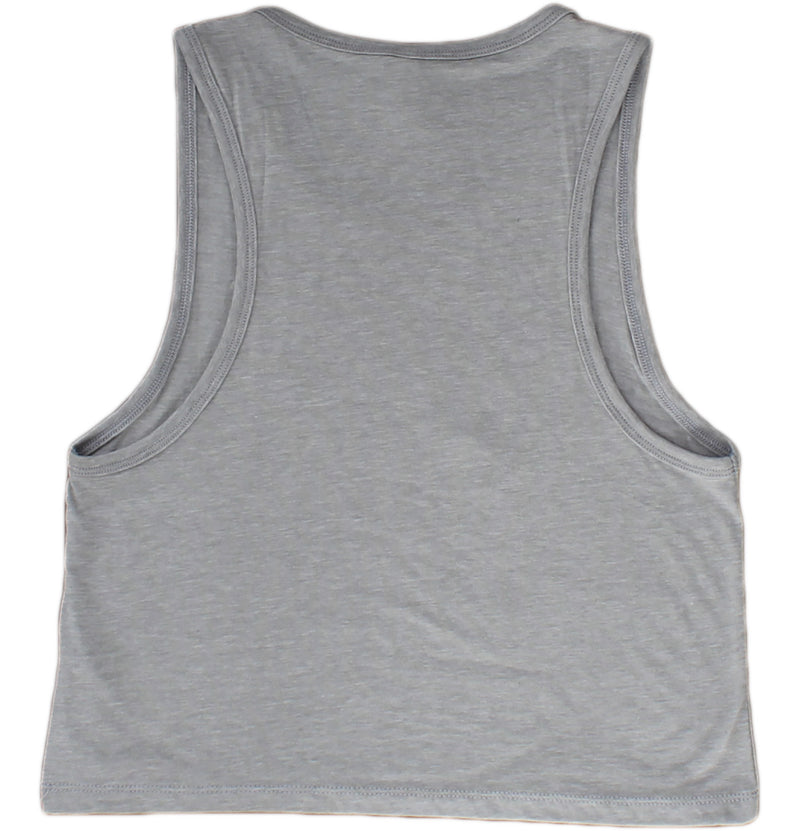 Breakers Women's Festival Cropped Tank Top Shirt - Heather Grey
