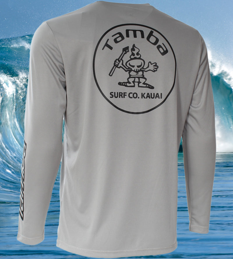 Stamp UV Long Sleeve Shirt - Light Grey