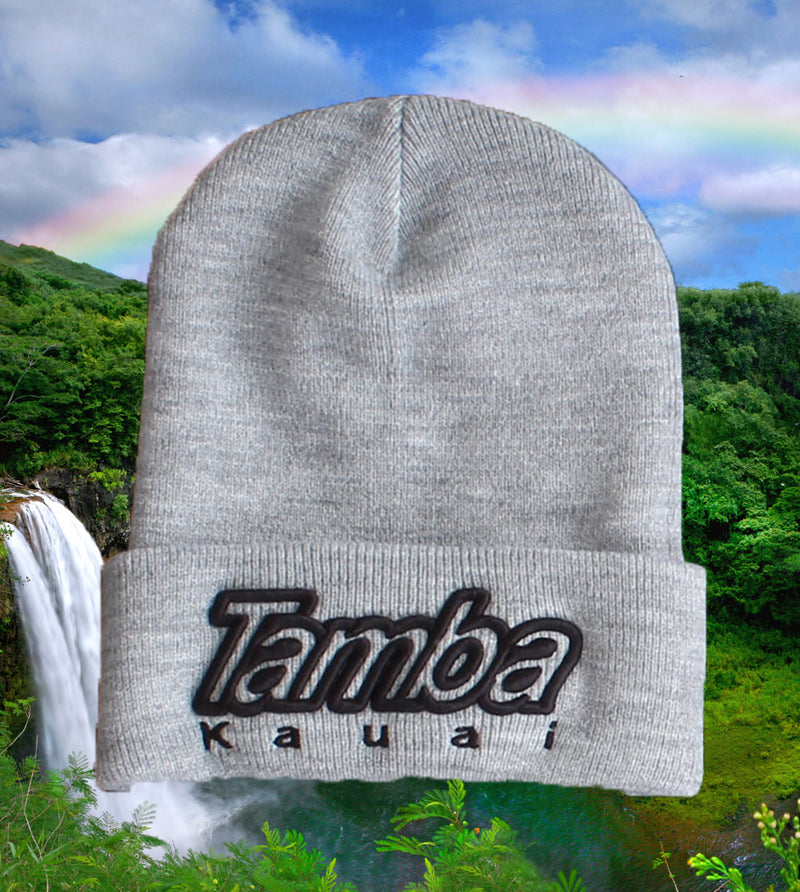 Tamba Kaua'i 3D Cuffed Beanie - Grey/Black