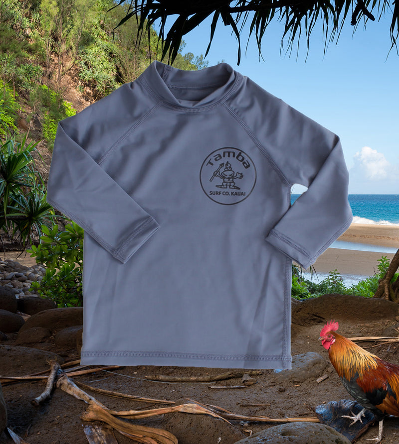 Stamp Rash Guard TODDLER Long Sleeve Shirt - Charcoal