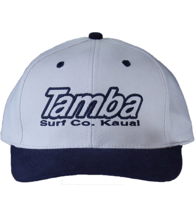 Classic Tamba Surf Co Kaua'i Embroidered Mid-Profile Buckle Baseball Hat - Grey/Navy