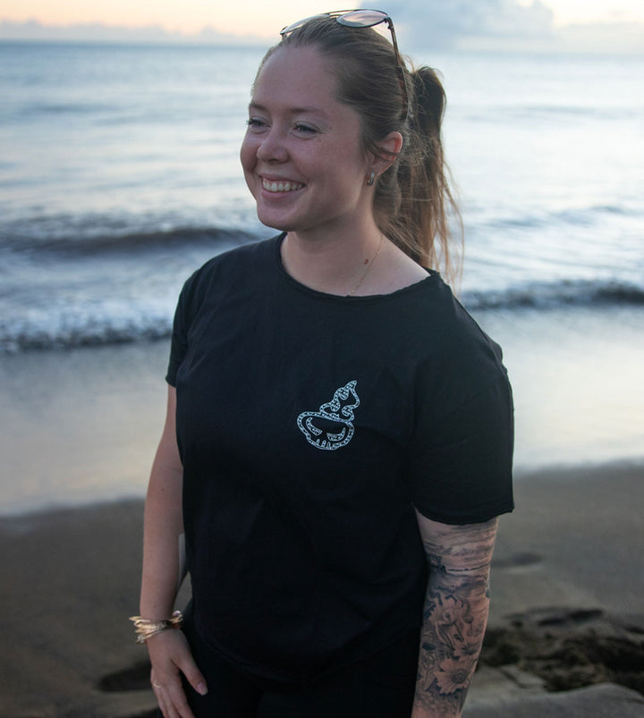 Happy Trance Women's Short Sleeve Top - Black