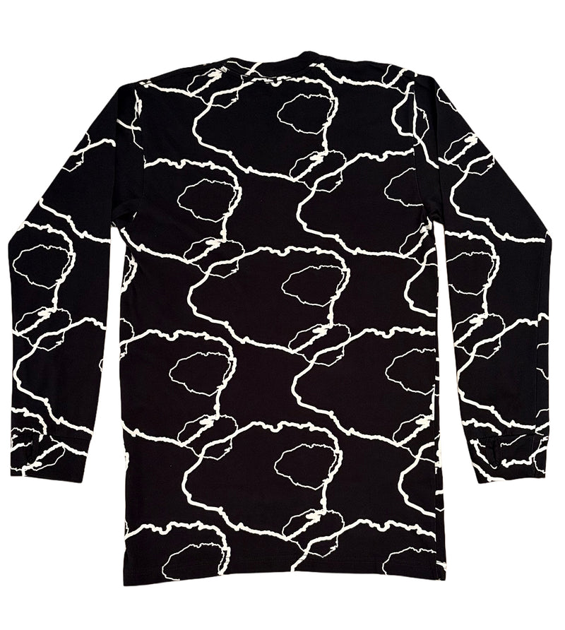 Borderline Long Sleeve Shirt - Black/White