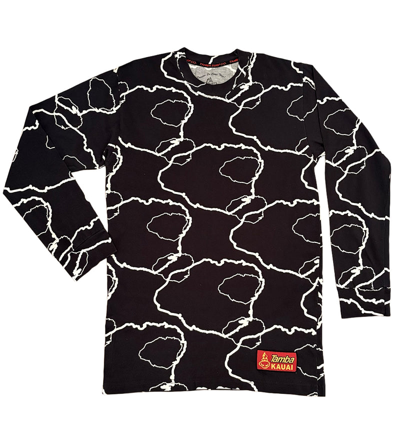 Borderline Long Sleeve Shirt - Black/White