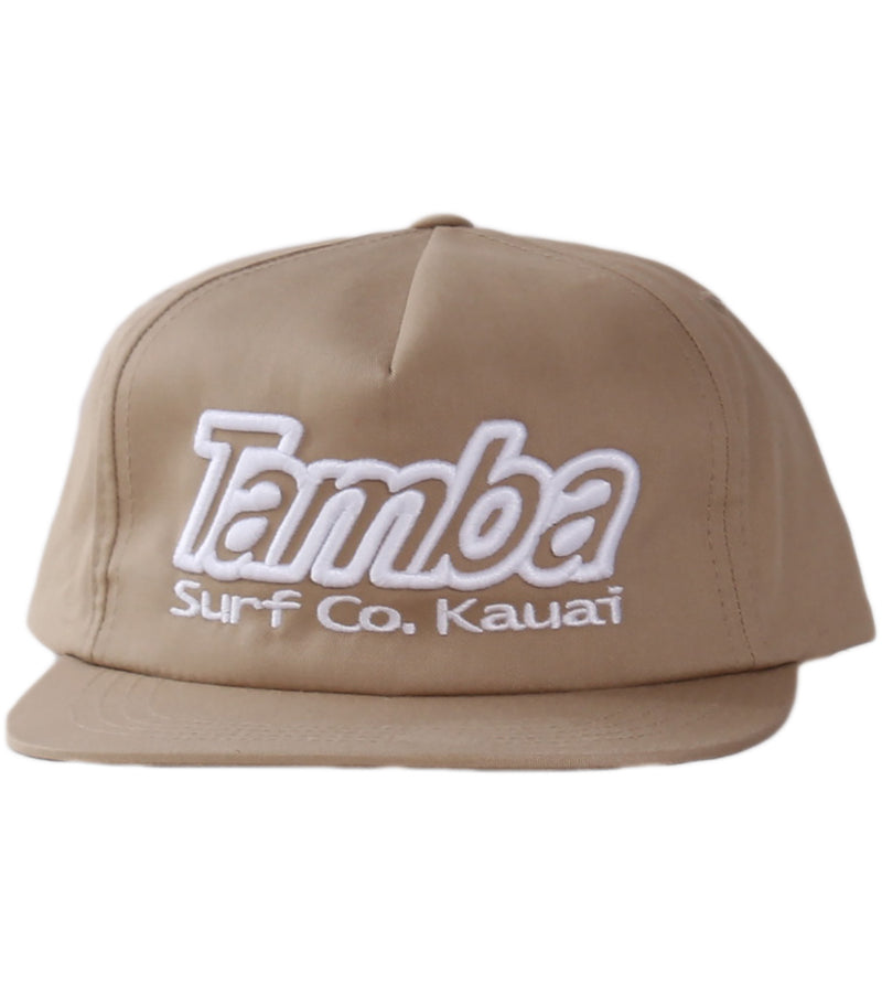 Classic Surf Co 3D Light Snapback Hat - Khaki/White