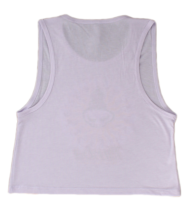 Warrior Burst Womens Festival Cropped Tank Top Shirt - Lavender