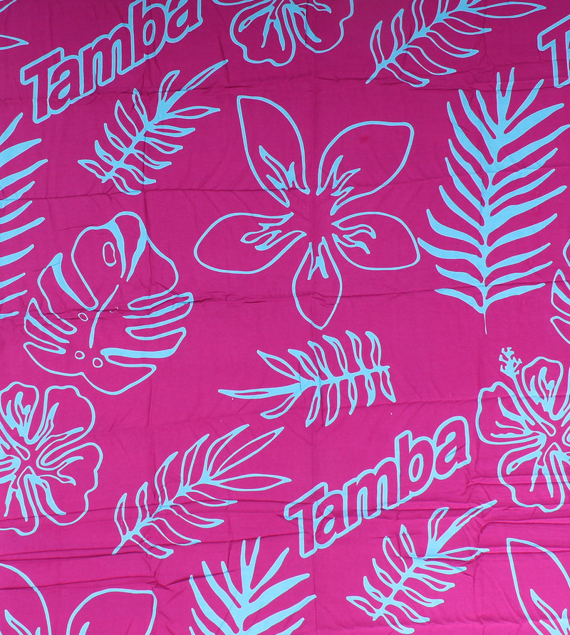 Flora Pareo/Sarong - Magenta/Blue