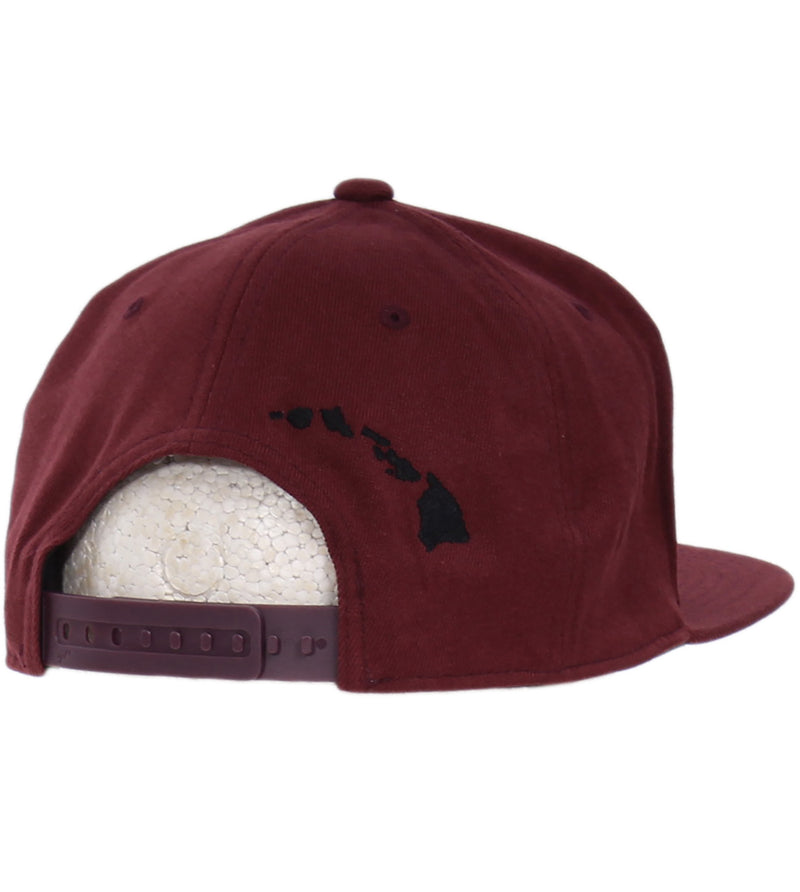 Stuzzy 3D Snapback Hat - Maroon/Black