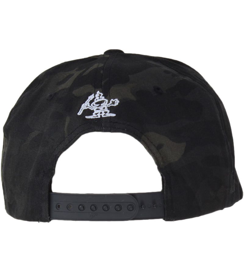 Multicam Camo Surf Co 3D Premium Snapback Hat - Midnight/Silver