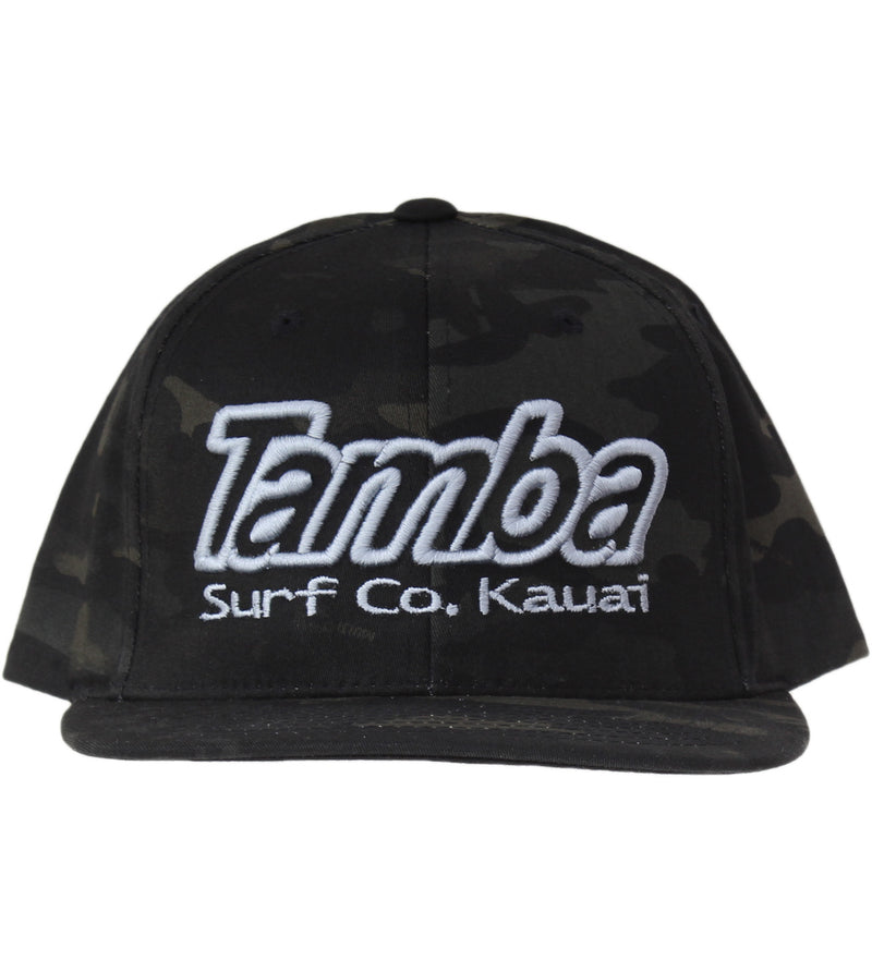 Multicam Camo Surf Co 3D Premium Snapback Hat - Midnight/Silver