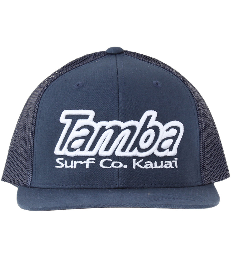 Classic Surf Co High Profile 3D Mesh Snapback Hat - Navy