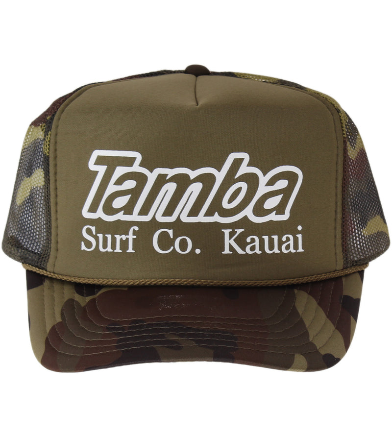 Surf Co Trucker Hat - Olive-Camo/White