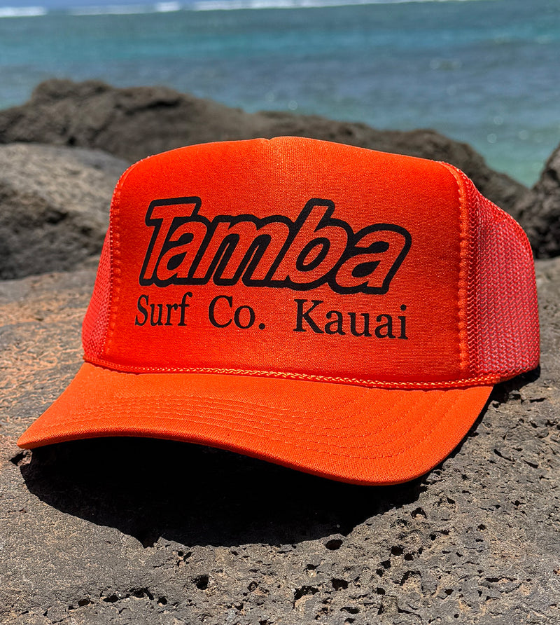 Surf Co Trucker Hat - Orange/Black