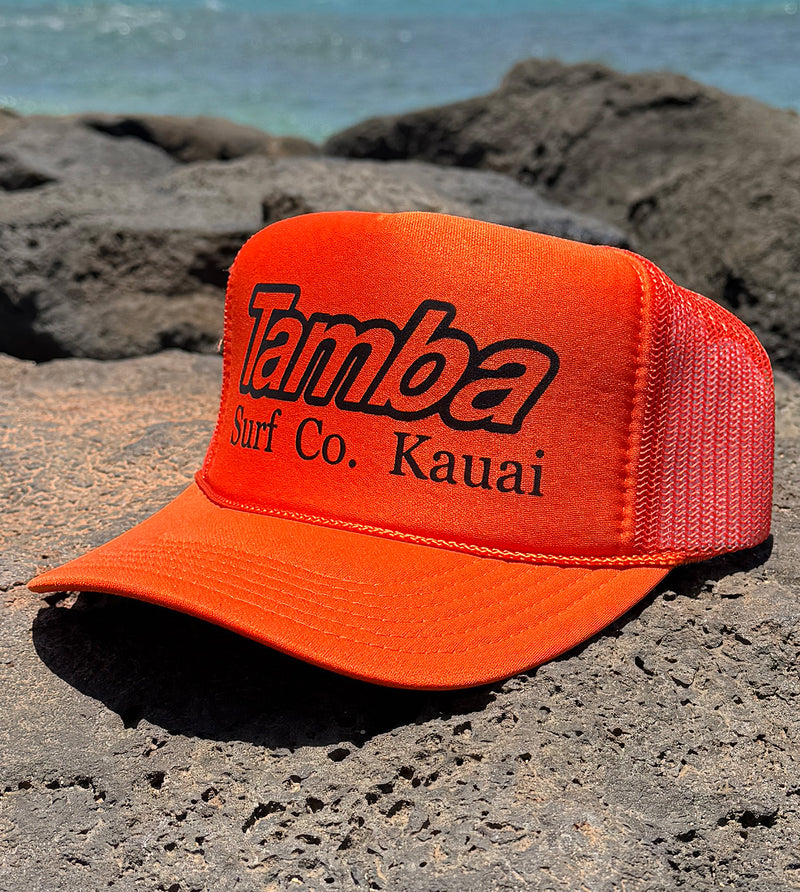 Surf Co Trucker Hat - Orange/Black