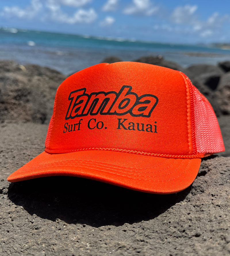 Surf Co Trucker Hat YOUTH - Orange/Black