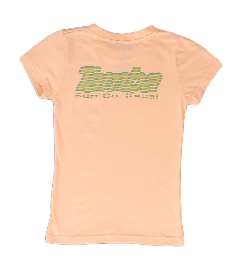 Wavelength GIRLS Short Sleeve Shirt - Peach Nectar