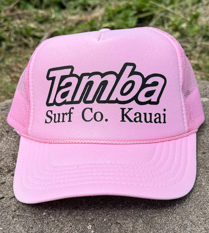 Surf Co Trucker Hat - Soft Pink/Black