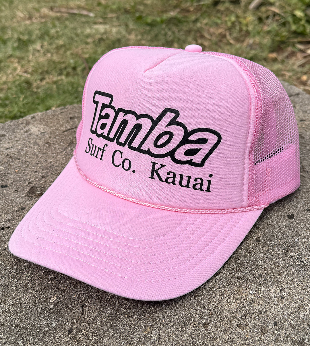 Surf Co Trucker Hat - Soft Pink/Black