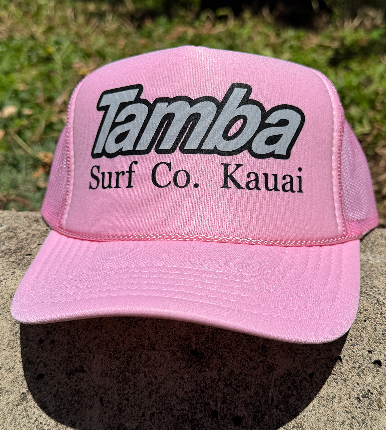 Surf Co Trucker Hat - Pink/Black/Grey